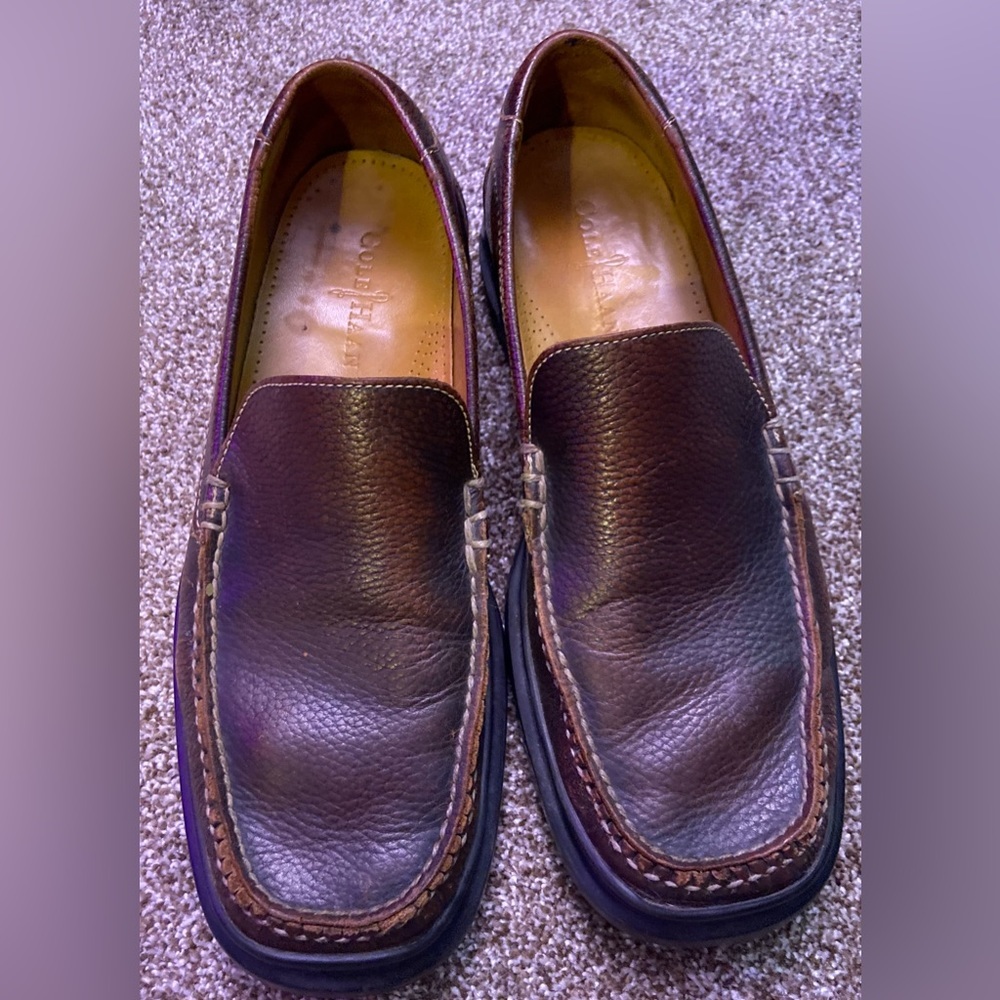 COLE HAAN Somerset Venetian Leather Driving Moccasin Shoes Men's 10